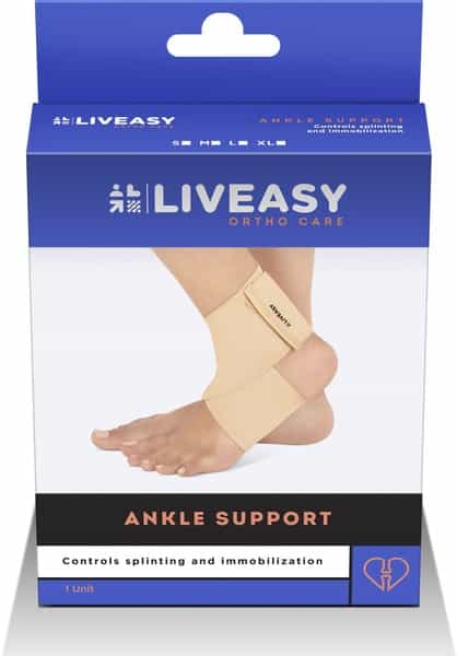 Liveasy Ortho Care Ankle Support - Prevents Swelling - Boosts Performance - Size Small