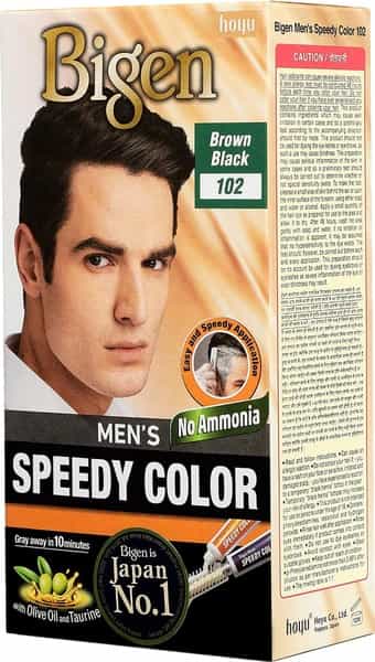 Bigen Men's Speedy Color Brown Black 102 80G (Pack Of 6)