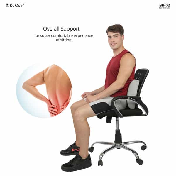 Dr. Odin Br-02 Back Rest Low - Ergonomic Lumbar Support Cushion Superior Comfort Posture Correction