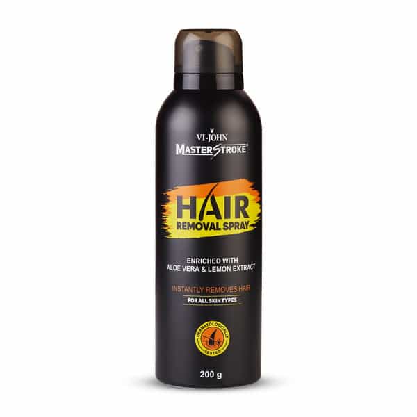 Vi-John Master Stroke Hair Removal Spray Enriched With Aloevera & Lemon Extract -200G Pack Of 2