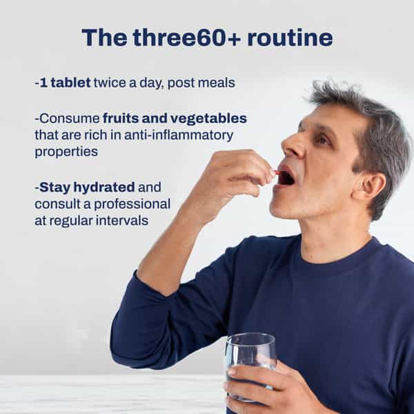 Three60+ Pain Relief & Joint Mobility: Reduces Pain | Stiffness And Improves Mobility