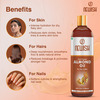 Newish Badam Rogan Oil | Sweet Almond Oil For Hair Body And Skin Unrefined 200Ml ( Pack Of 2)
