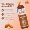 Newish Badam Rogan Oil | Sweet Almond Oil For Hair Body And Skin Unrefined 200Ml ( Pack Of 2)