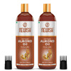 Newish Badam Rogan Oil | Sweet Almond Oil For Hair Body And Skin Unrefined 200Ml ( Pack Of 2)