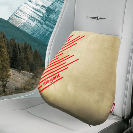 Elegant Cross Slim Back Support Pillow Beige