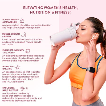 Wellbeing Nutrition Her Superfood Plant Protein Powder | Chocolate Peanut Butter 500g