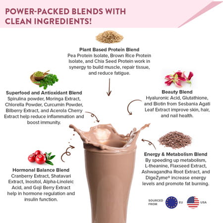 Wellbeing Nutrition Her Superfood Plant Protein Powder | Chocolate Peanut Butter 500g