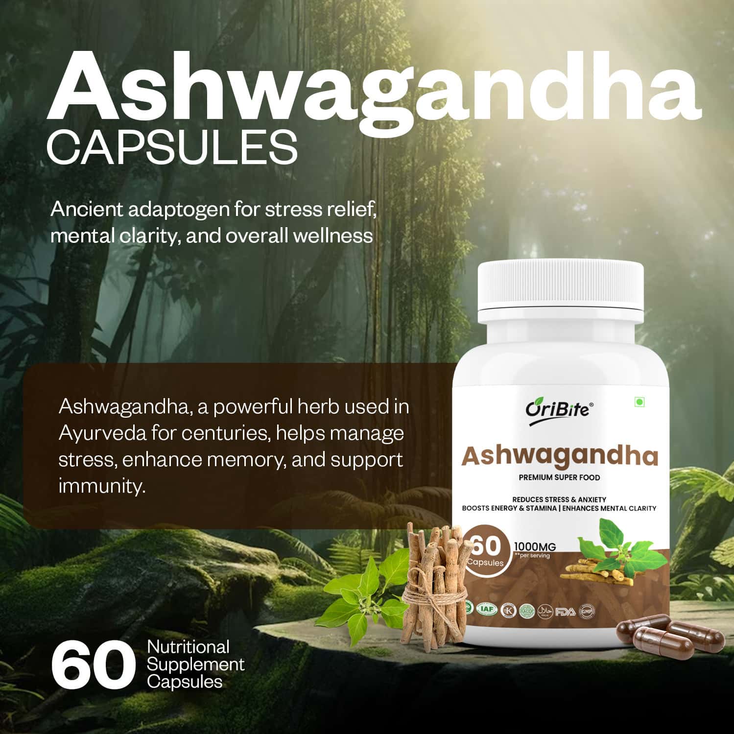 Oribite Beetroot 1000mg Capsules For Stamina & Circulation 60 Capsules