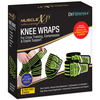 Musclexp Drfitness+ Knee Wraps For Cross Training Lightweight & Comfortable (Black & Green) 1 Pair