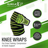 Musclexp Drfitness+ Knee Wraps For Cross Training Lightweight & Comfortable (Black & Green) 1 Pair