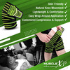 Musclexp Drfitness+ Knee Wraps For Cross Training Lightweight & Comfortable (Black & Green) 1 Pair