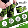 Musclexp Drfitness+ Knee Wraps For Cross Training Lightweight & Comfortable (Black & Green) 1 Pair