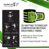 Musclexp Drfitness+ Knee Wraps For Cross Training Lightweight & Comfortable (Black & Green) 1 Pair