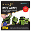 Musclexp Drfitness+ Knee Wraps For Cross Training Lightweight & Comfortable (Black & Green) 1 Pair
