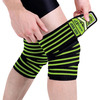 Musclexp Drfitness+ Knee Wraps For Cross Training Lightweight & Comfortable (Black & Green) 1 Pair