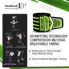 Musclexp Drfitness+ Knee Wraps For Cross Training Lightweight & Comfortable (Black & Green) 1 Pair