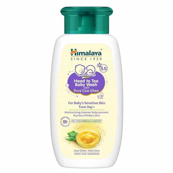 Himalaya Head To Toe Baby Wash Ph 5.5 | With Pure Cow Ghee & Aloe Vera | 100 Ml