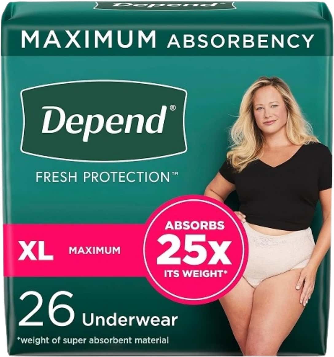 Depend Fit-Flex Incontinence Underwear For Women| Maximum Absorbency| Xl| 28 Count