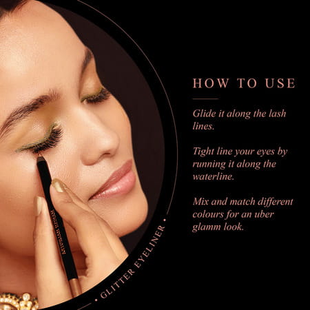 Manish Malhotra Beauty By Myglamm Glitter Eyeliner-Black Moon