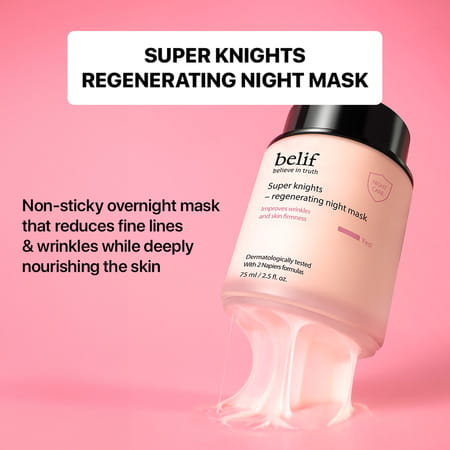 Belif Super Knights Korean Regenerating Sleeping Mask-Vegan Nightcreamforantiaging&Brightening(75Ml)