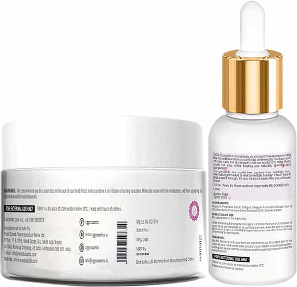 Cgg Cosmetics Collagen Serum 30Ml And Moisturizer 50Ml Combo Packs