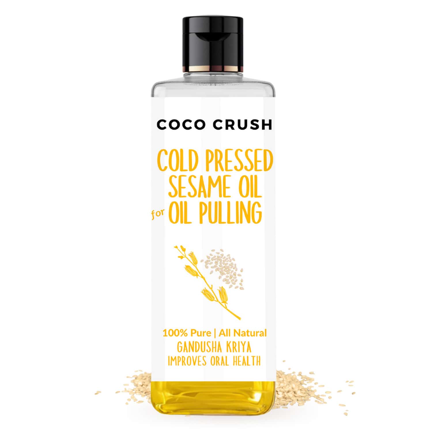 Coco Crush Ayurvedic Sesame Oil For Oil Pulling - 50ml