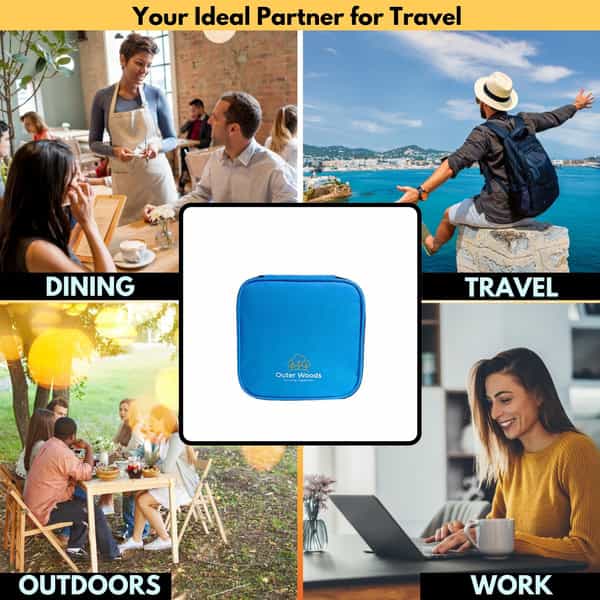 Outer Woods Insulin Cooler Bag With 2 Ice Gel Packs | 6+ Hrs Cooling | With Glucometer Pocket - Blue