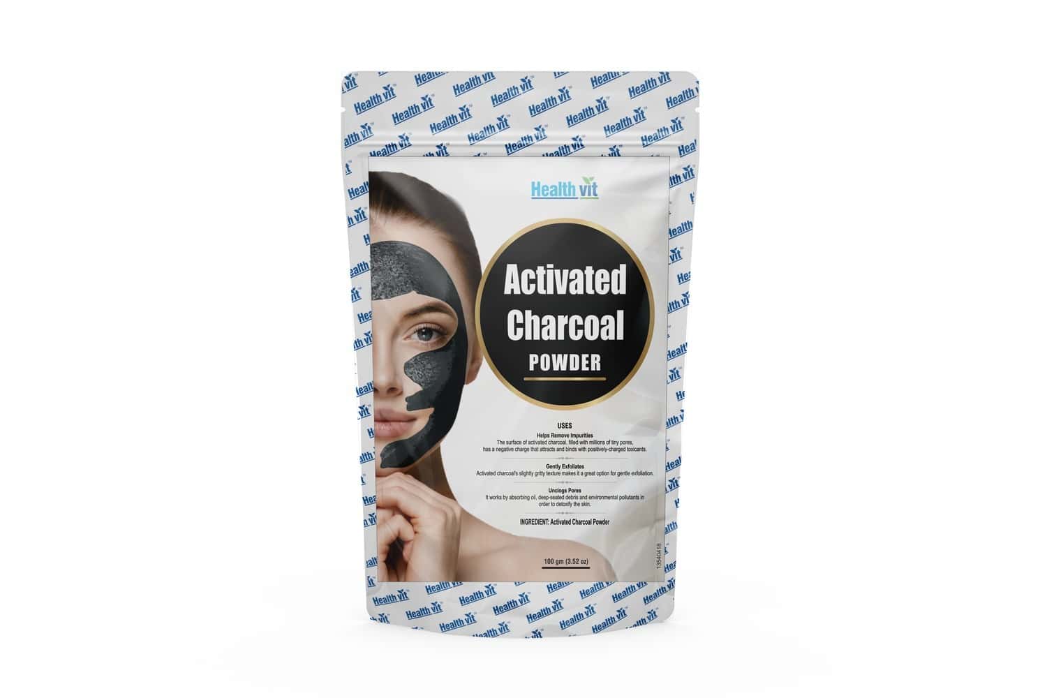 Buy Healthvit Activated Charcoal Powder For Face Mask Packet Of 100 G