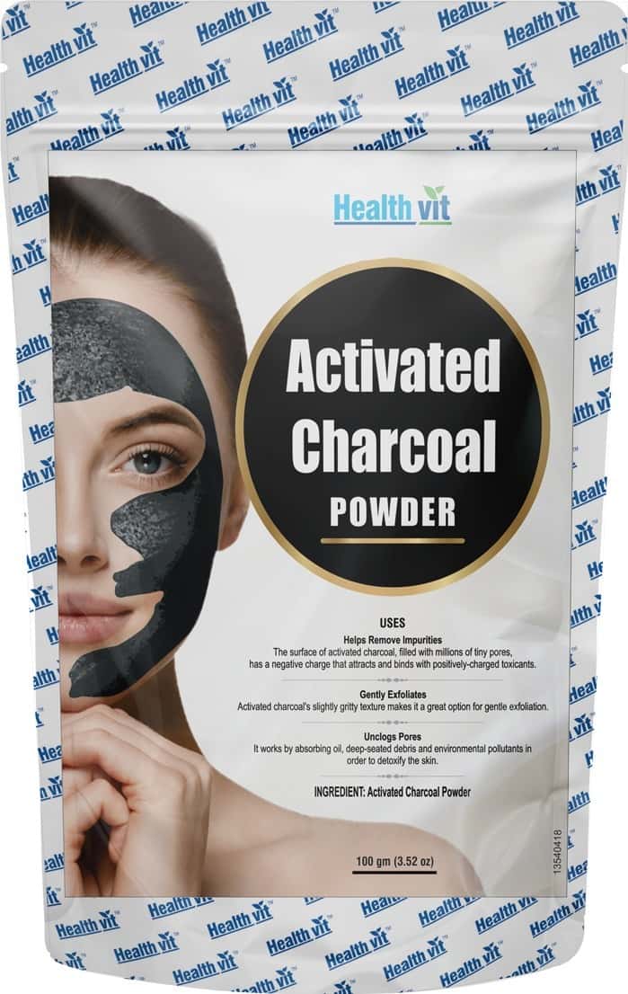 Healthvit Activated Charcoal Powder Packet Of 100 G