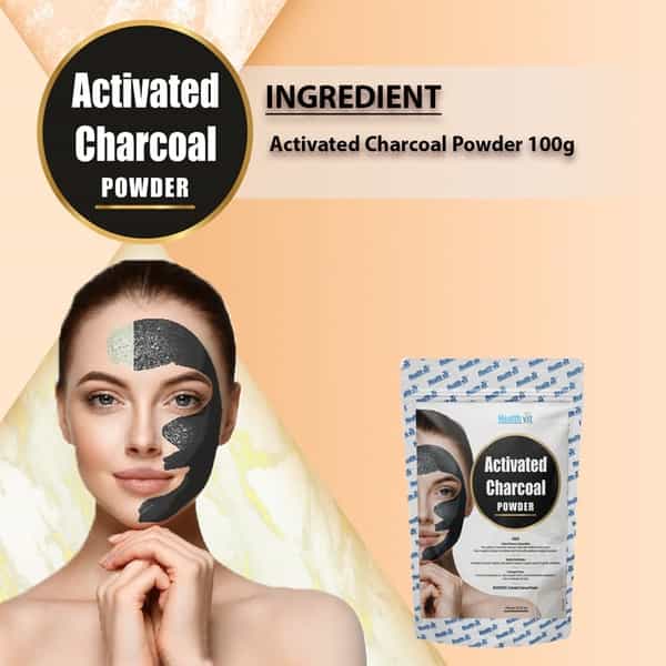 Healthvit Activated Charcoal Powder Packet Of 100 G