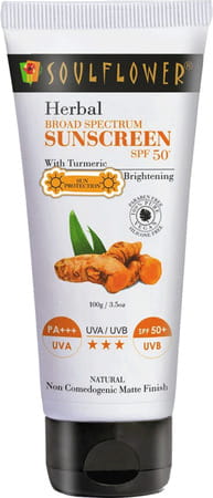Soulflower Herbal Broad Spectrum Sunscreen Spf 50+ - 100 Gm