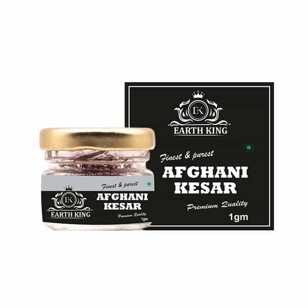 Earth King Natural & Finest A++ Grade Afghani Kesar Thread Saffron/Keshar/Zafran/Jafran|Cooking - 1G