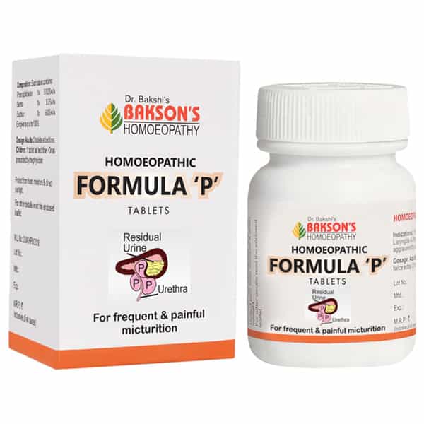 Baksons Homoeopathy Homoeopathic Formula P Tablet 40 No's