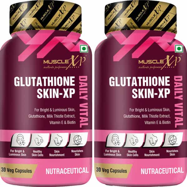 Musclexp Glutathione Skin-Xp Daily Vital 30 Veg Capsules (Pack Of 2)
