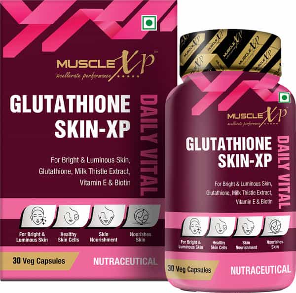 Musclexp Glutathione Skin-Xp Daily Vital 30 Veg Capsules (Pack Of 2)