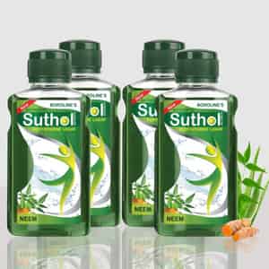 Boroline Suthol Neem Antiseptic Disinfection Liquid 200ml X 4 (pack Of 4)