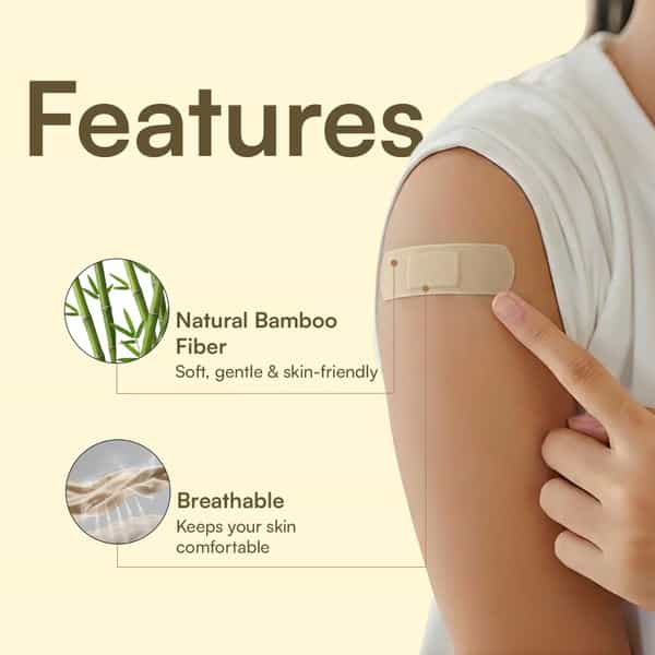 Bloody Brilliant Bamboo Bandages | Hypoallergenic | 100% Natural Fiber | 72X19 Mm | Pack Of 20