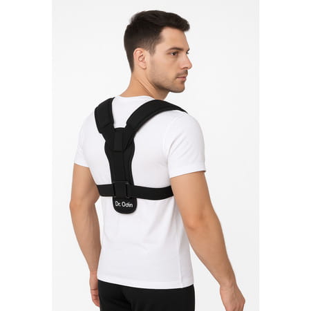 Dr. Odin Ocb101 Clavicle Brace - Premium Support For Clavicle & Upper Back | Unisex | Black | Medium