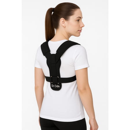 Dr. Odin Ocb101 Clavicle Brace - Premium Support For Clavicle & Upper Back | Unisex | Black | Medium