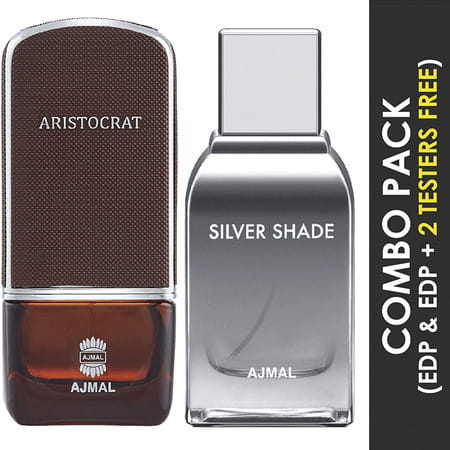 Ajmal Aristocrat Edp 75ml Perfume For Men And Silver Shade Edp 100ml Perfume For Men