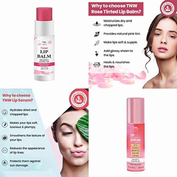 Tnw The Natural Wash Combo With Lip Serum And Rose Tinted Lip Balm