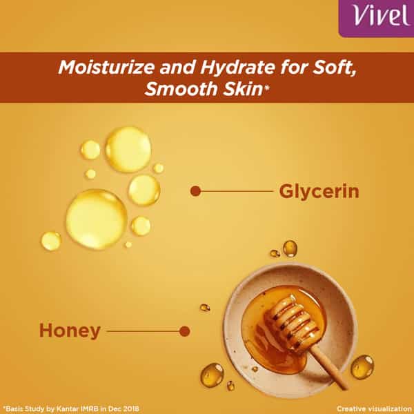 Vivel Body Wash Glycerin & Honey Moisturising Shower Gel For Glowing Skin 500Ml Pump