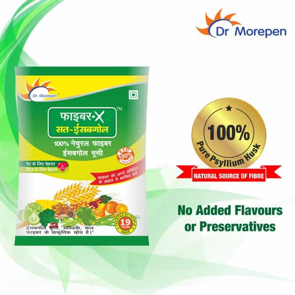 Dr. Morepen Fiber-X Sat Isabgol - 10Gm Pack Of 12