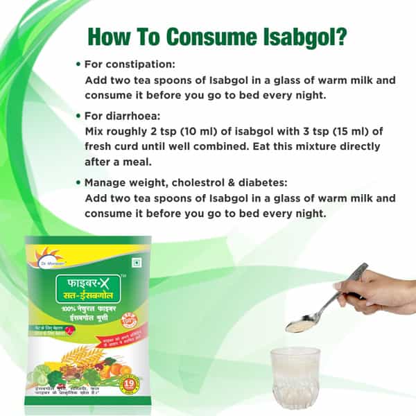 Dr. Morepen Fiber-X Sat Isabgol - 10Gm Pack Of 12