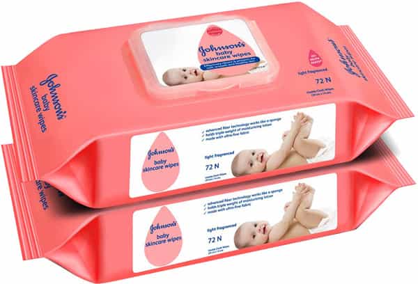 Johnson's Baby Wipes | Packet | 72 (Pack Of 2)