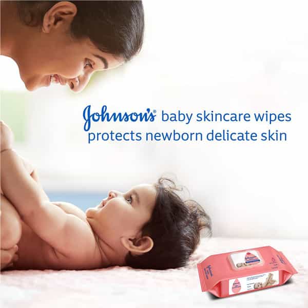 Johnson's Baby Wipes | Packet | 72 (Pack Of 2)