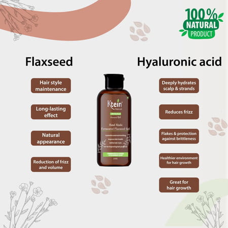 Ktein Natural 100% Plant Based Fermented Flaxseed Gel | Hand-Made - 200ml