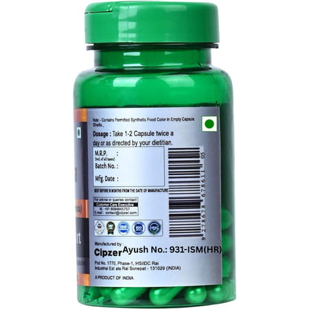 Cipzer Natural Vitamin C Capsules | Fights Premature Skin Aging & Brightens Complexion | 30 Capsules