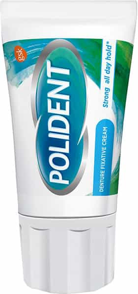 Polident Denture Fixative Cream Denture Adhesive For All Day Hold Of Dentures - 20 G