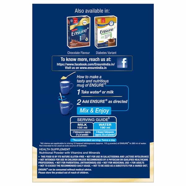 Ensure Balanced Nutrition Drink Powder For Adults Vanilla Flavored Box Of 1.9Kg